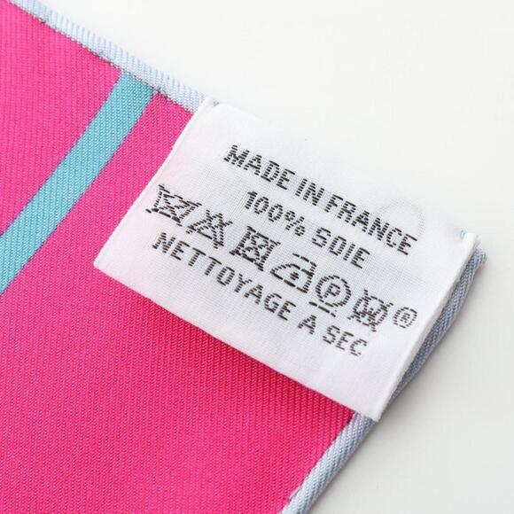 HERMES Pink Silk Scarf - Picture 3 of 3